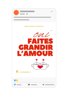 Template personnalisable -Thématique Saint Valentin sur la plateforme Canva