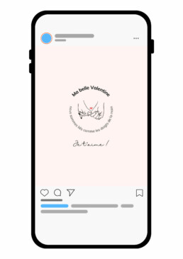 Template de publication Instagram pour la Saint Valentin (Canva)