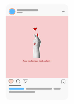 Template de publication Instagram pour la Saint Valentin